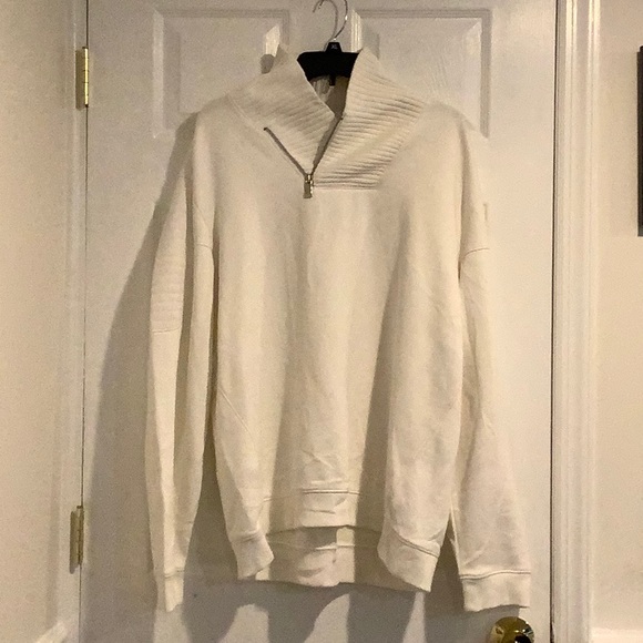 NWT Calvin Klein off whitee 3/4 zip pullover - Picture 1 of 7